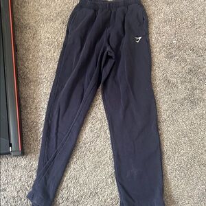 Womens navy blue uncuffed gymshark sweats